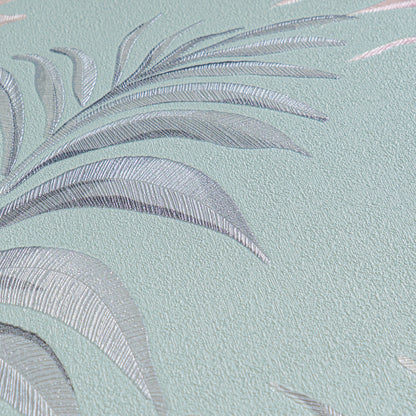 Livingwalls CosmoLiving Midnight Botanica-Mystery Palmenblätter Blau Rosa - 10,05 m x 0,53 m