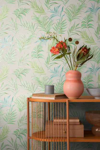 Livingwalls CosmoLiving Midnight Botanica-Mystery Palmenblätter Grün - 10,05 m x 0,53 m