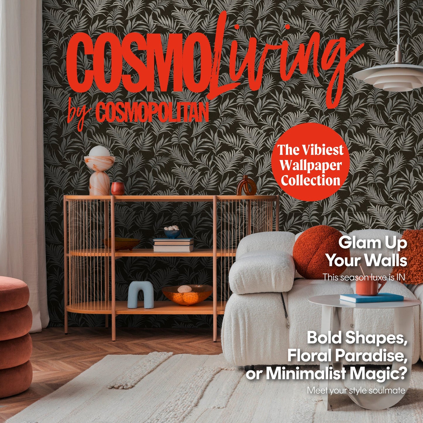 CosmoLiving Midnight Botanica-Mystery Schwarz 10,05 m x 0,53 m