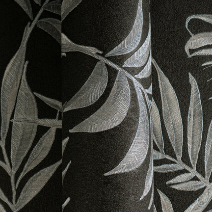 Livingwalls CosmoLiving Midnight Botanica-Mystery Palmenblätter Schwarz Grau - 10,05 m x 0,53 m