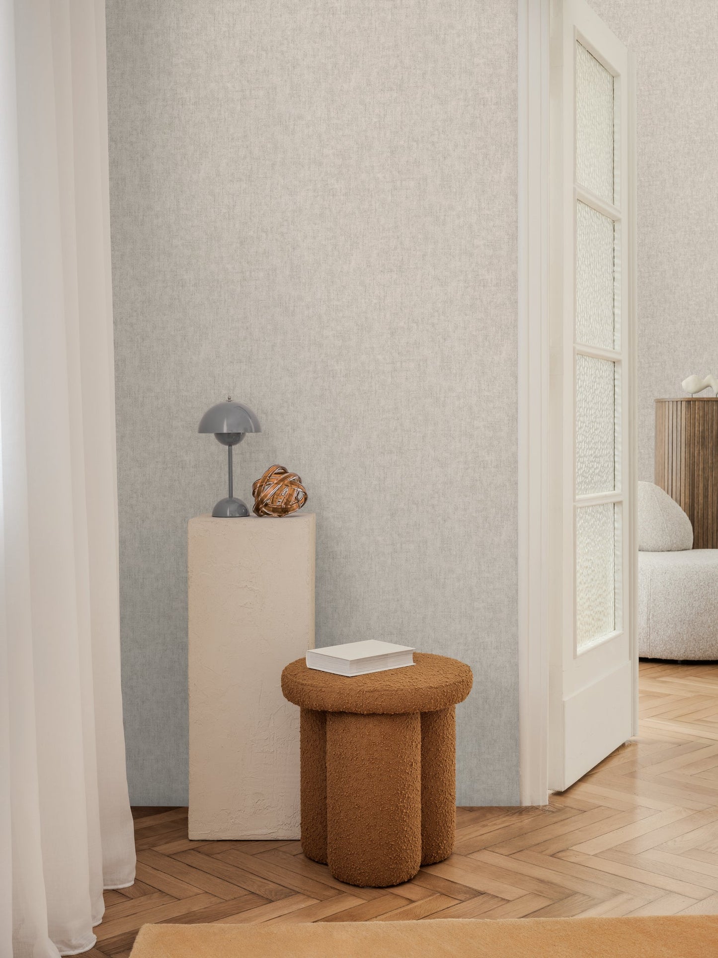 CosmoLiving Leinenoptik  Taupe 10,05 m x 0,53 m