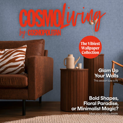 CosmoLiving Leinenoptik  Stahlblau 10,05 m x 0,53 m