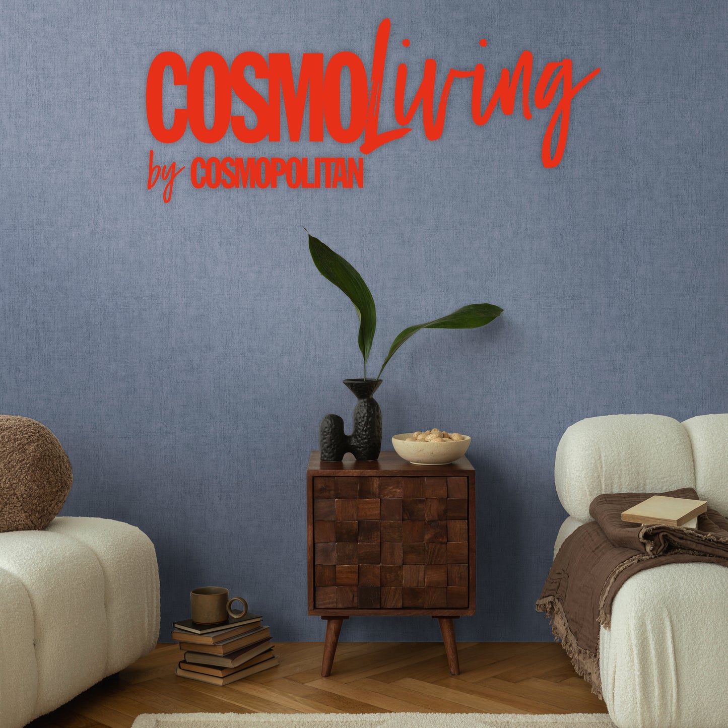 Livingwalls CosmoLiving Vliestapete Uni Denimblau - 10,05 m x 0,53 m
