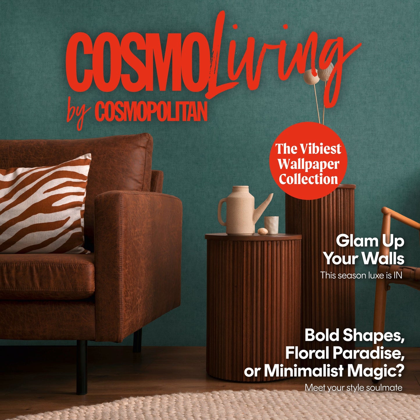 CosmoLiving Leinenoptik  Tannengrün 10,05 m x 0,53 m
