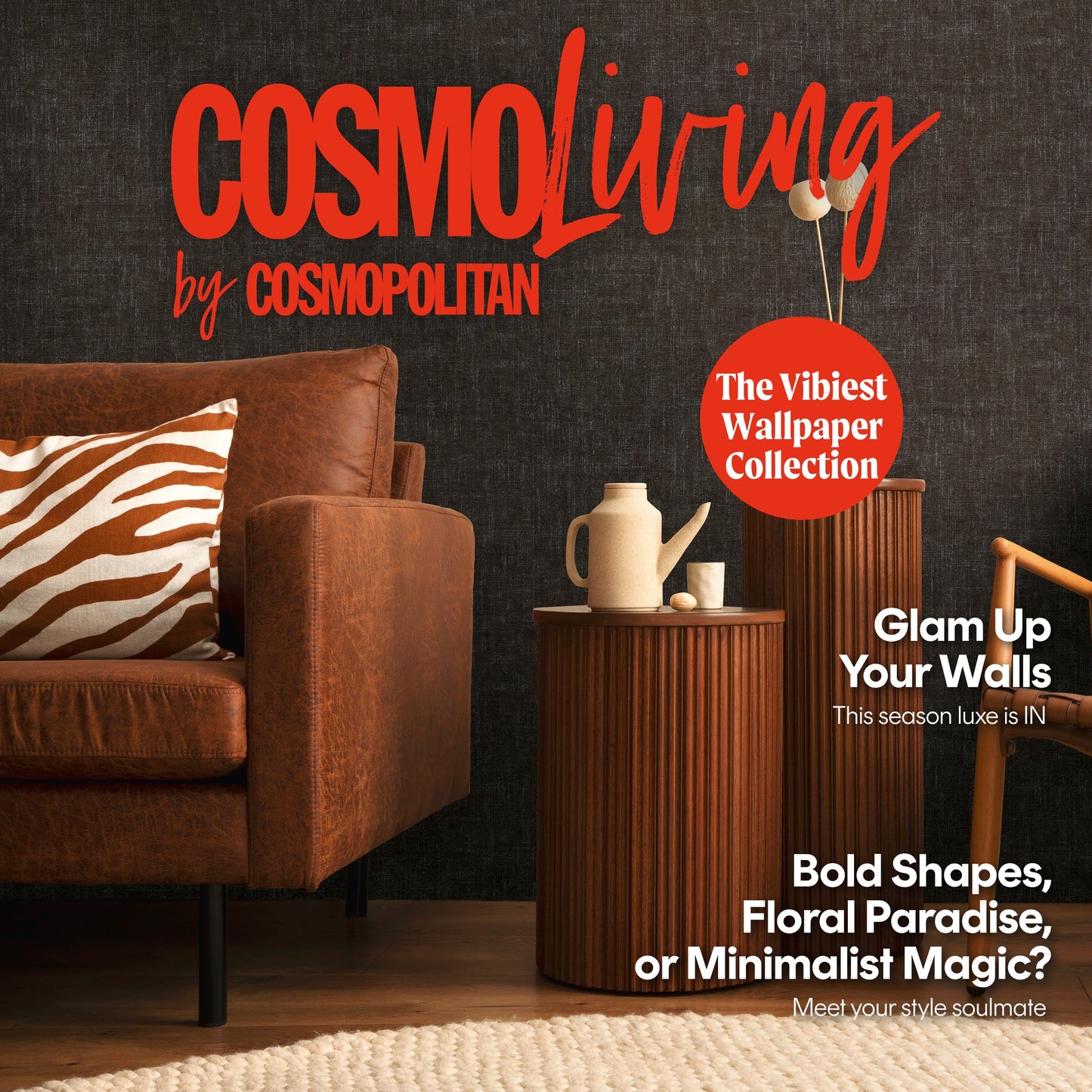 CosmoLiving Leinenoptik  Espresso 10,05 m x 0,53 m