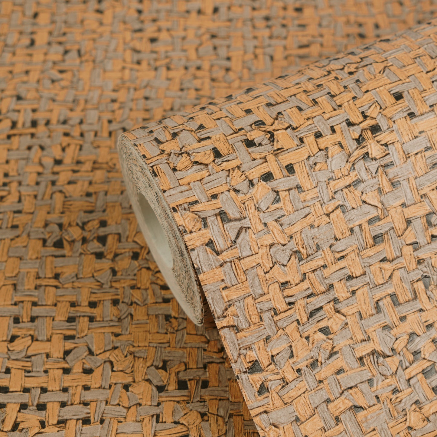 Livingwalls Vibes & Styles Jan - Stud!o Sense & Surface Geflecht Orange - 10,05 m x 0,53 m