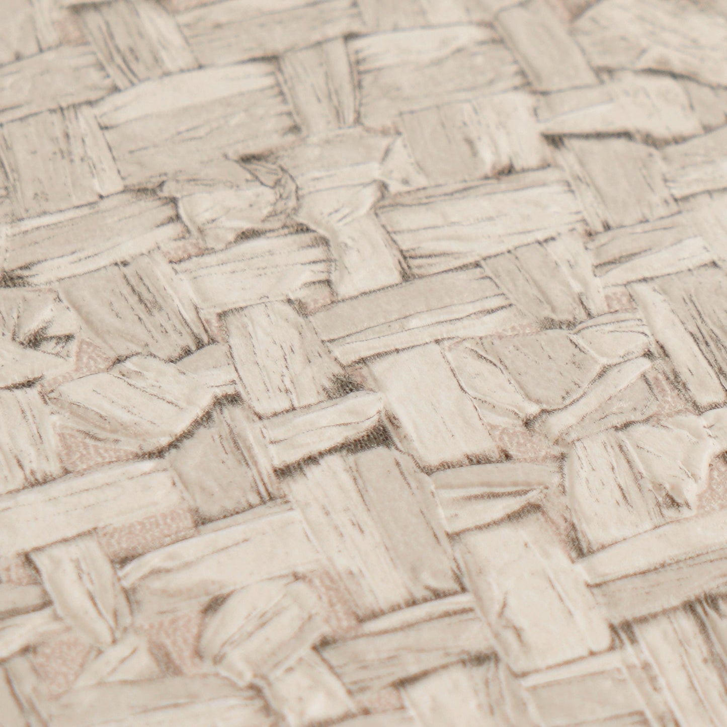 Mustertapete Webmuster Beige-Grau - 10,05 m x 0,53 m