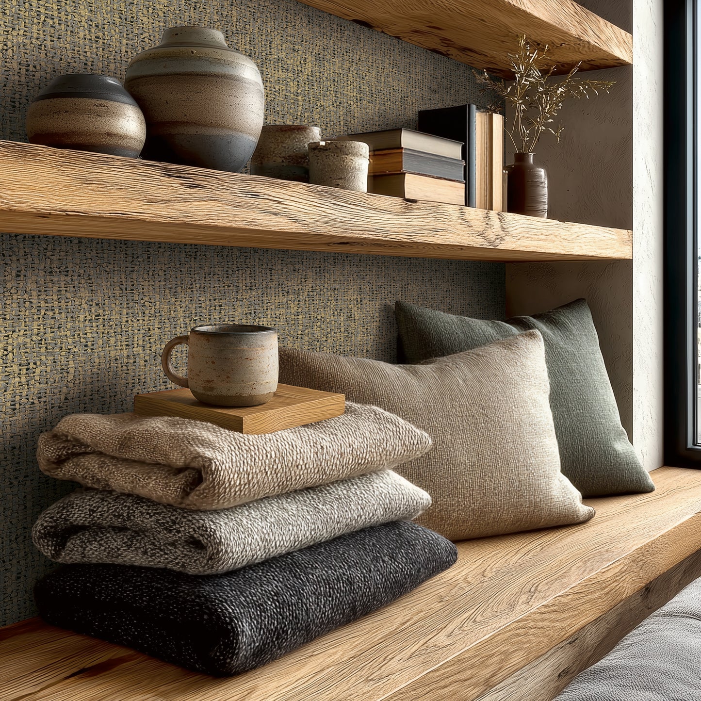 Livingwalls Vibes & Styles Jan - Stud!o Sense & Surface Geflecht Braun - 10,05 m x 0,53 m