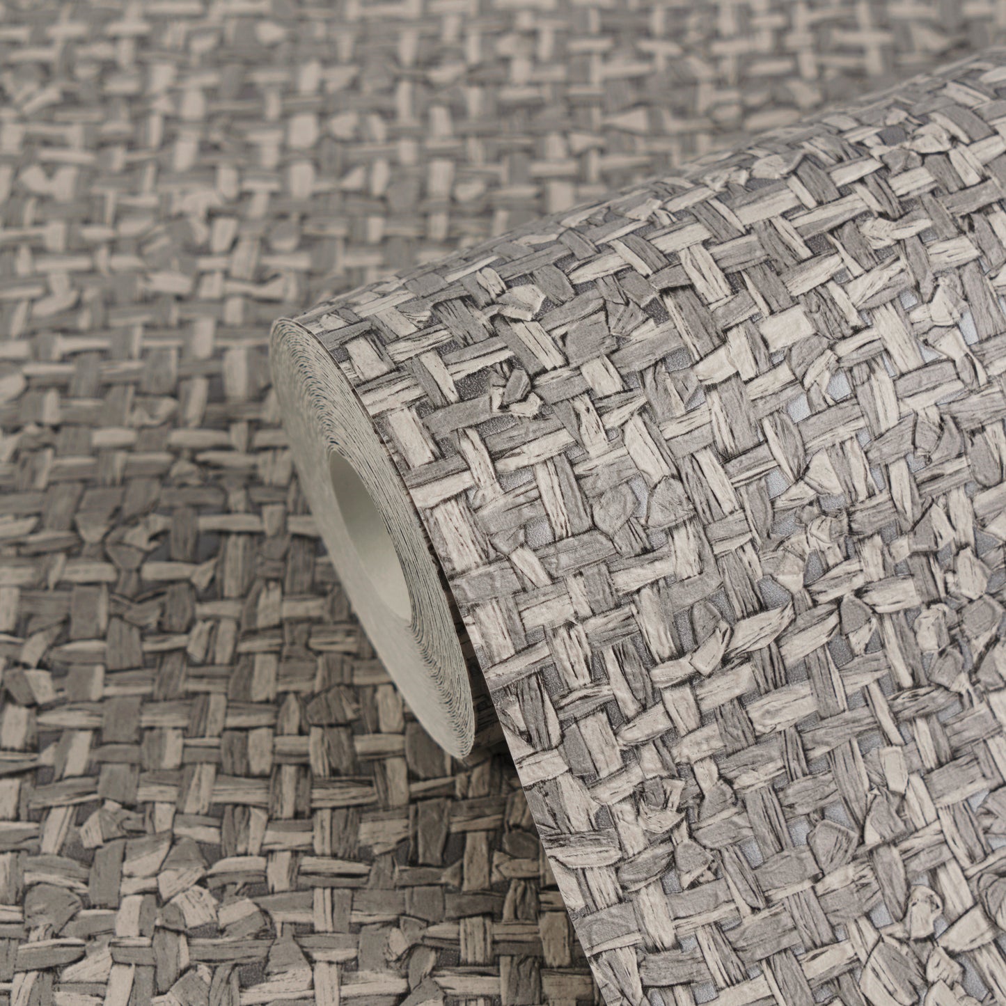 Livingwalls Vibes & Styles Jan - Stud!o Sense & Surface Geflecht Grau Metallic - 10,05 m x 0,53 m