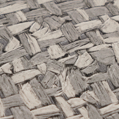 Mustertapete Webmuster Dunkelgrau - 10,05 m x 0,53 m