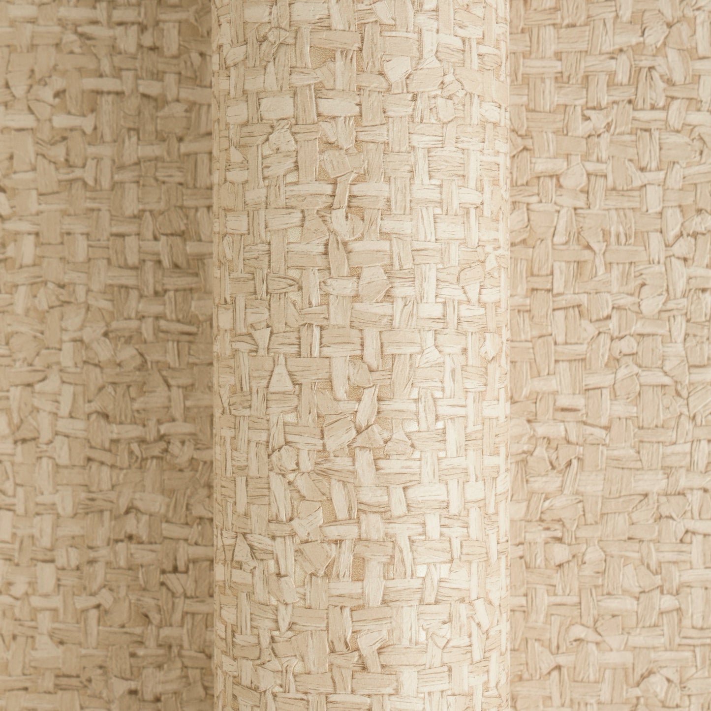 Mustertapete Webmuster Sandbeige - 10,05 m x 0,53 m