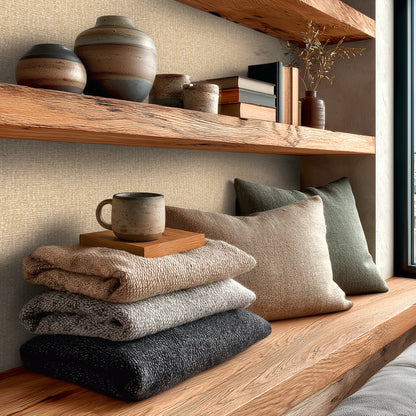 Livingwalls Vibes & Styles Jan - Stud!o Sense & Surface Geflecht Beige - 10,05 m x 0,53 m