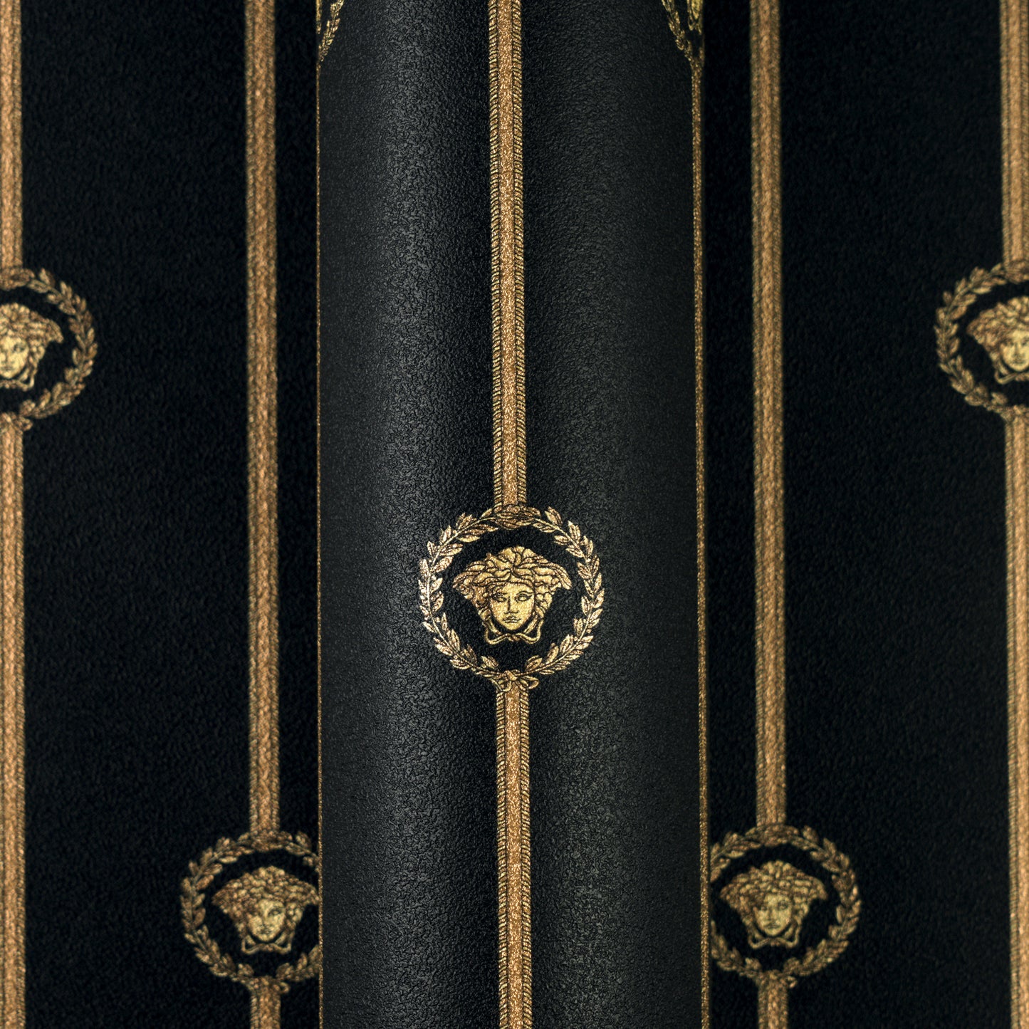 Versace I Love Baroque Schwarz Barock Tapete - 10,05 m x 1,06 m