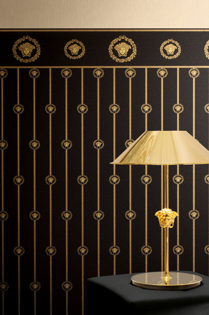 Versace I Love Baroque Schwarz Barock Tapete - 10,05 m x 1,06 m