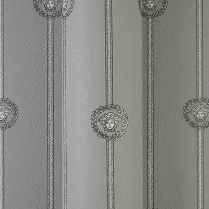 Versace  Grau Silber - 10,05 m x 1,06 m
