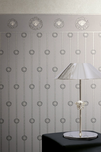 Versace  Grau Silber - 10,05 m x 1,06 m