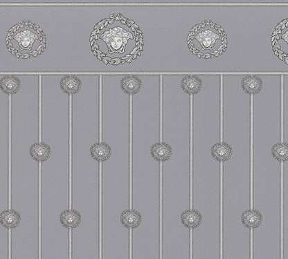 Versace  Grau Silber - 10,05 m x 1,06 m