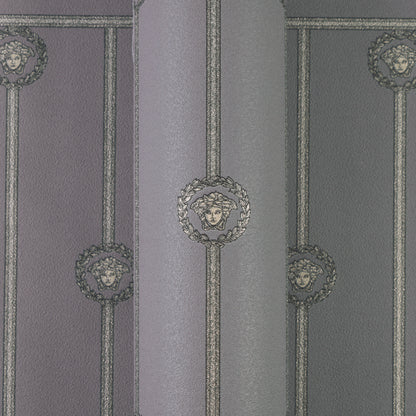 Versace  Grau Schwarz - 10,05 m x 1,06 m