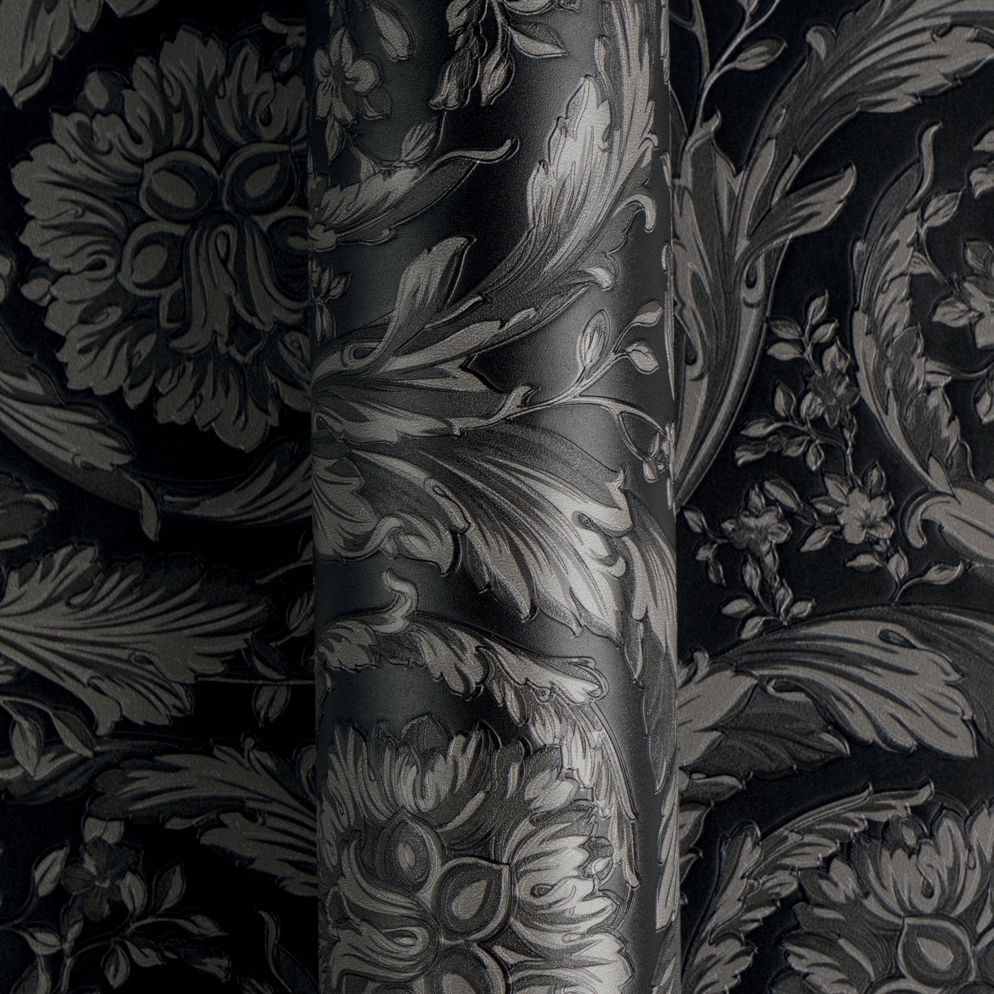 Versace Barocco Grau Schwarz - 10,05 m x 0,70 m