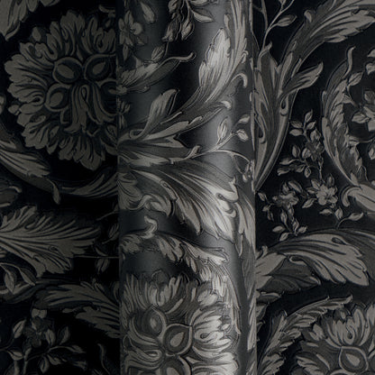 Versace Barocco Grau Schwarz - 10,05 m x 0,70 m