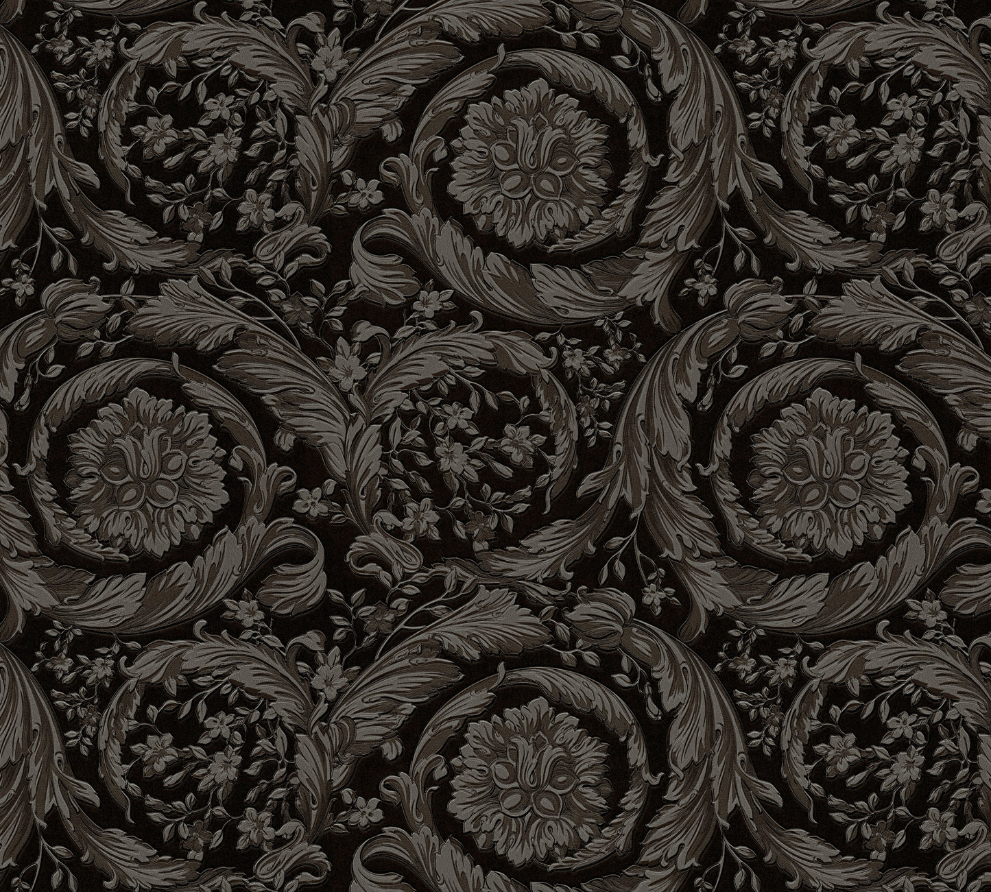 Versace Barocco Grau Schwarz - 10,05 m x 0,70 m