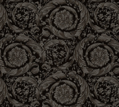 Versace Barocco Grau Schwarz - 10,05 m x 0,70 m