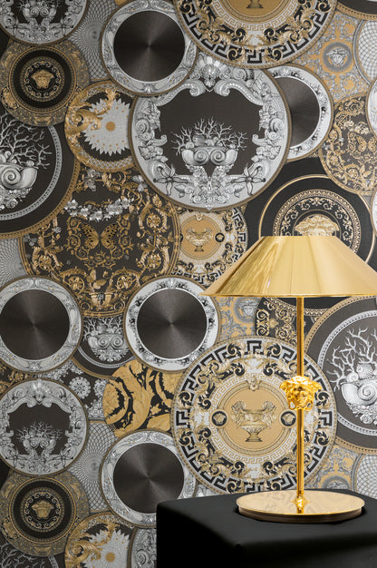 Versace Art De La Table Schwarz - 10,05 m x 0,70 m