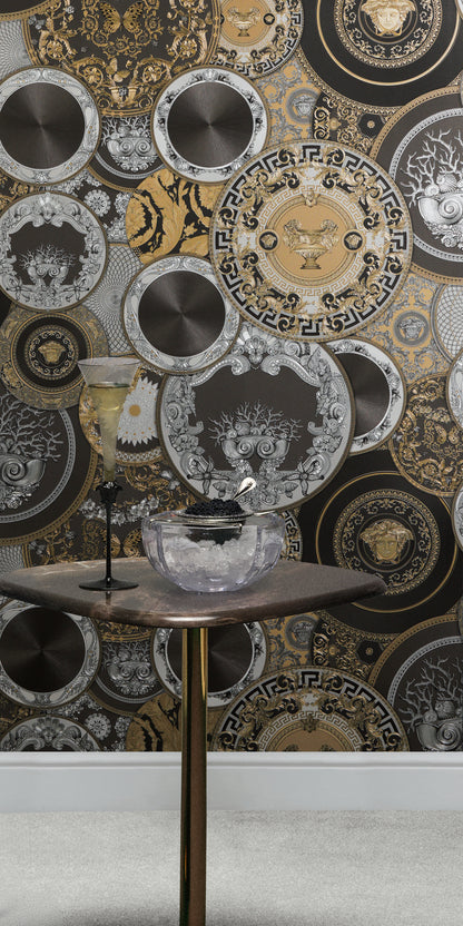 Versace Art De La Table Schwarz - 10,05 m x 0,70 m