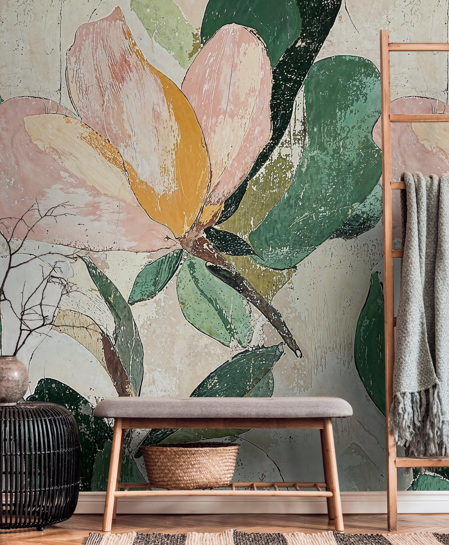 CosmoLiving Lush Blossom Grün 1,59 m x 2,80 m