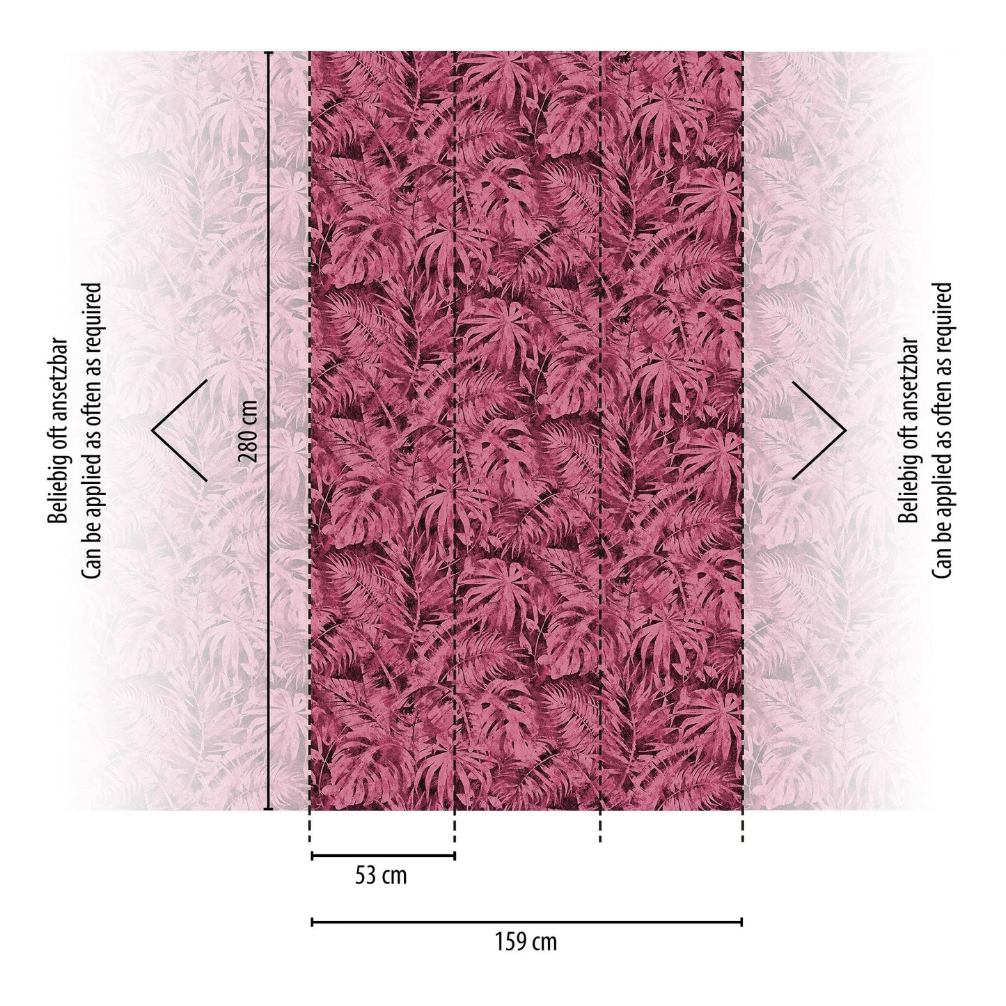 CosmoLiving Palma Magenta Pink 1,59 m x 2,80 m