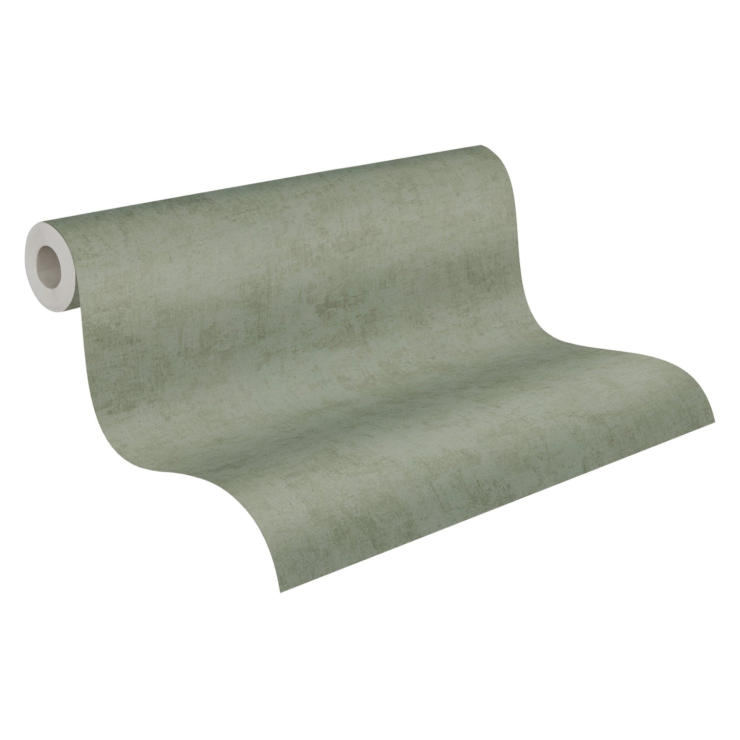 Mustertapete Vintage-Textur Salbeigrün - 10,05 m x 0,53 m