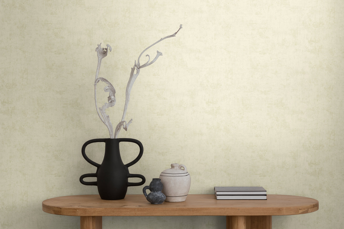 Mustertapete Vintage-Textur Hellbeige - 10,05 m x 0,53 m