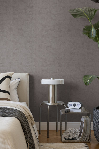 Mustertapete Vintage-Textur Anthrazit-Mauve - 10,05 m x 0,53 m