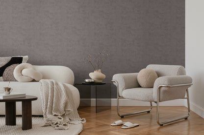 Mustertapete Vintage-Textur Anthrazit-Mauve - 10,05 m x 0,53 m