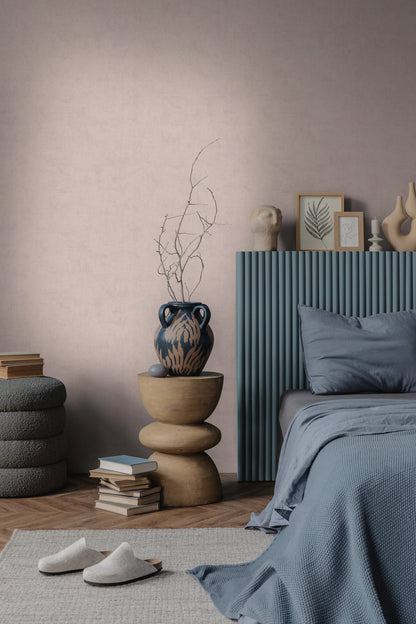 Mustertapete Vintage-Textur Flieder-Rosa - 10,05 m x 0,53 m