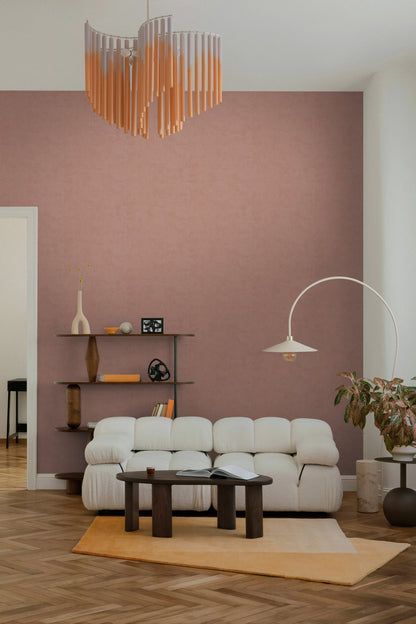Mustertapete Vintage-Textur Rostrot - 10,05 m x 0,53 m