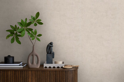Mustertapete Vintage-Textur Greige - 10,05 m x 0,53 m