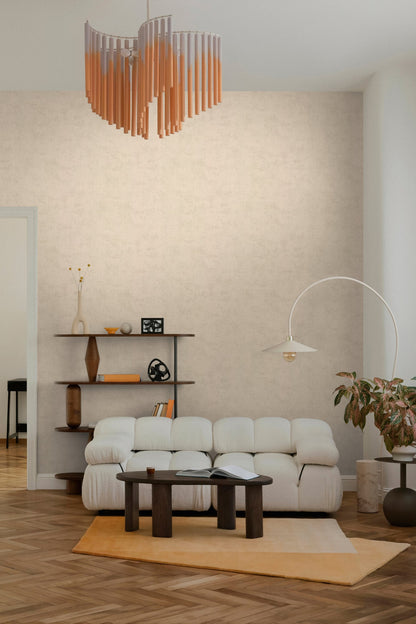 Mustertapete Vintage-Textur Beige - 10,05 m x 0,53 m