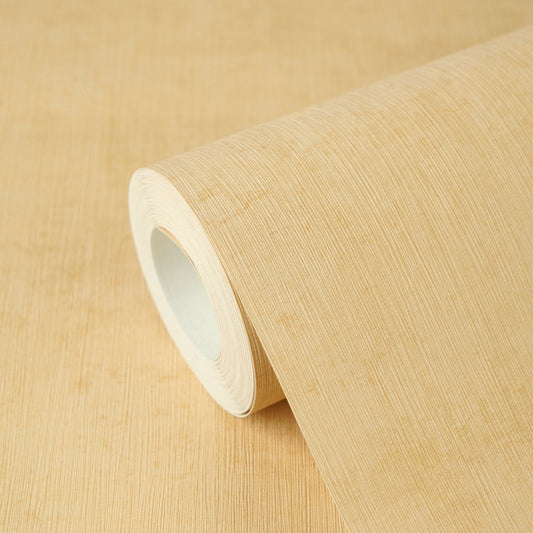 Strukturtapete Vintage-Textur Senfgelb - 10,05 m x 0,53 m