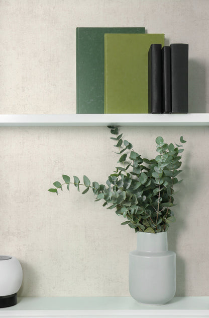 Mustertapete Vintage-Textur Elfenbein - 10,05 m x 0,53 m
