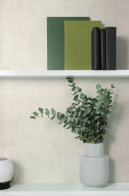 Mustertapete Vintage-Textur Elfenbein - 10,05 m x 0,53 m