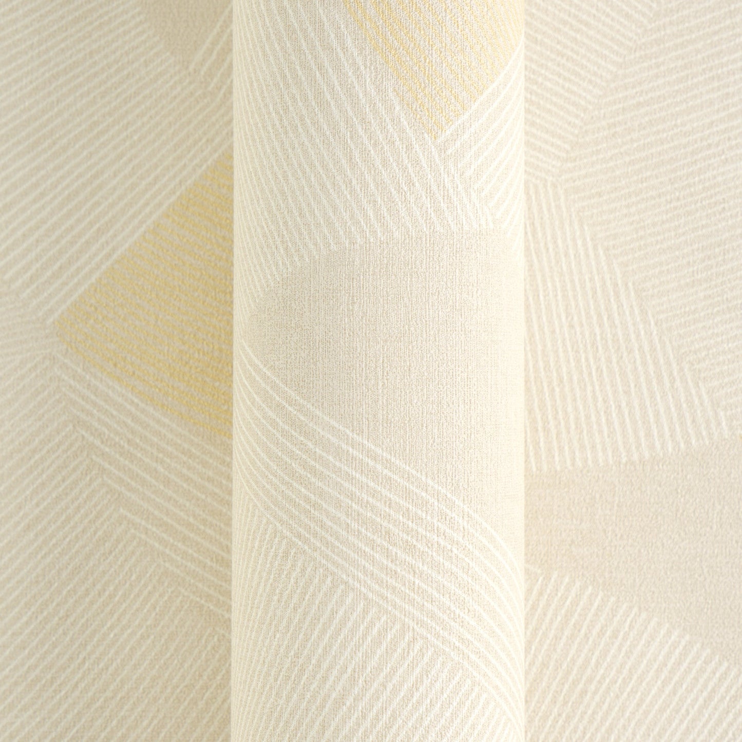 Mustertapete Geometrische Bögen Beige-Gelb - 10,05 m x 0,53 m