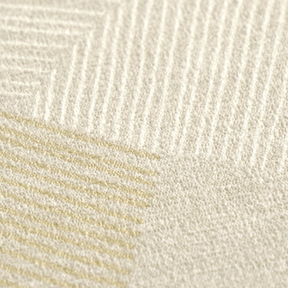 Mustertapete Geometrische Bögen Beige-Gelb - 10,05 m x 0,53 m