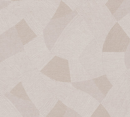 Mustertapete Geometrische Bögen Altrosa - 10,05 m x 0,53 m