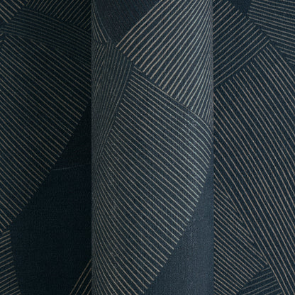 Mustertapete Geometrische Bögen Dunkelblau - 10,05 m x 0,53 m
