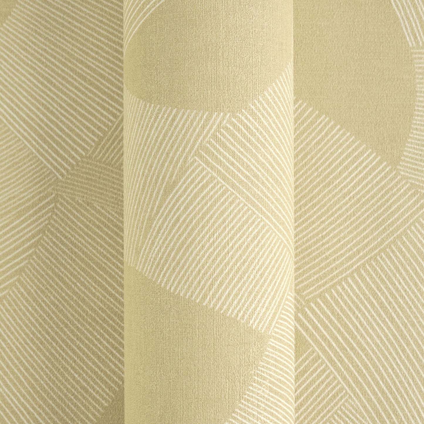 Mustertapete Geometrische Bögen Gold-Ocker - 10,05 m x 0,53 m