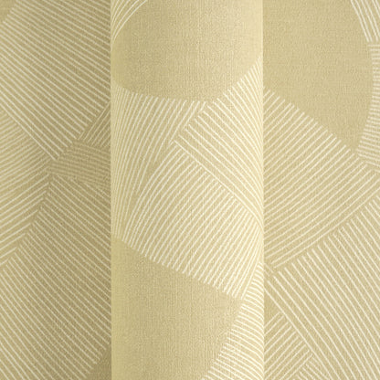 Mustertapete Geometrische Bögen Gold-Ocker - 10,05 m x 0,53 m