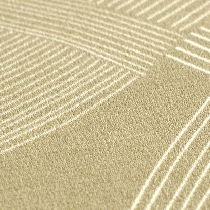 Mustertapete Geometrische Bögen Gold-Ocker - 10,05 m x 0,53 m