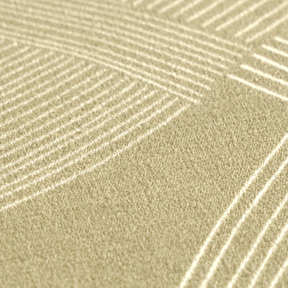 Mustertapete Geometrische Bögen Gold-Ocker - 10,05 m x 0,53 m