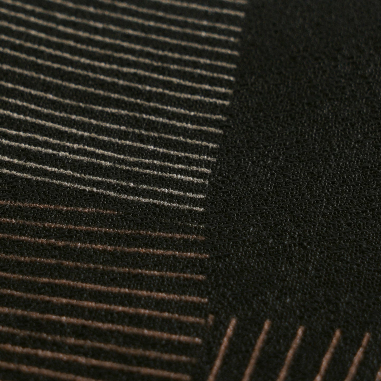 Mustertapete Geometrische Bögen Schwarz-Kupfer - 10,05 m x 0,53 m